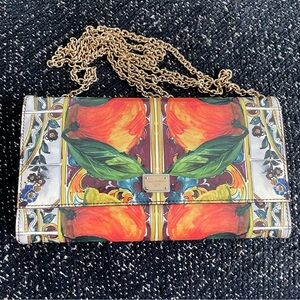 Dolce & Gabbana Red and Green Butterfly Clutch